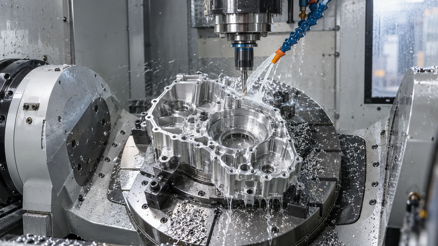 Chinese CNC production floor for precision metal components