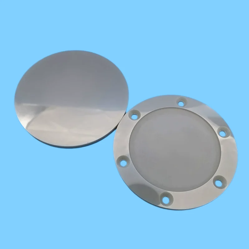 Aluminum nitride ceramic disc customized thermal insulation circular substrate high-temperature resistant gasket processing ceramic circular sheet